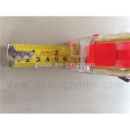  Plastic transparent Transparent plastic measuring tape 7.5mx25ft 5m x 19mm Manufactory